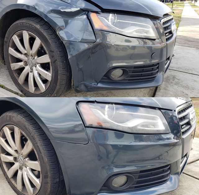 Dent repair before and after